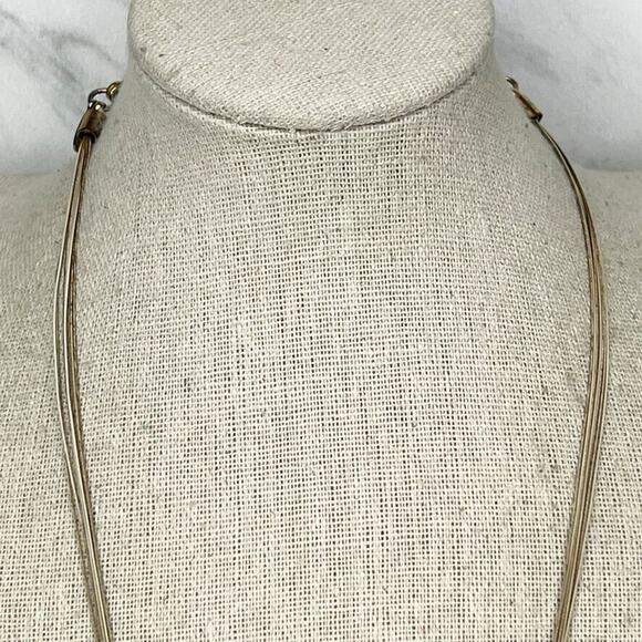 Chico's Multi Strand Wire Enamel Animal Reptile Print Pendant Necklace - Picture 4 of 8